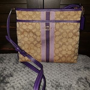 Coach File Crossbody Signature Jacquard Stripe